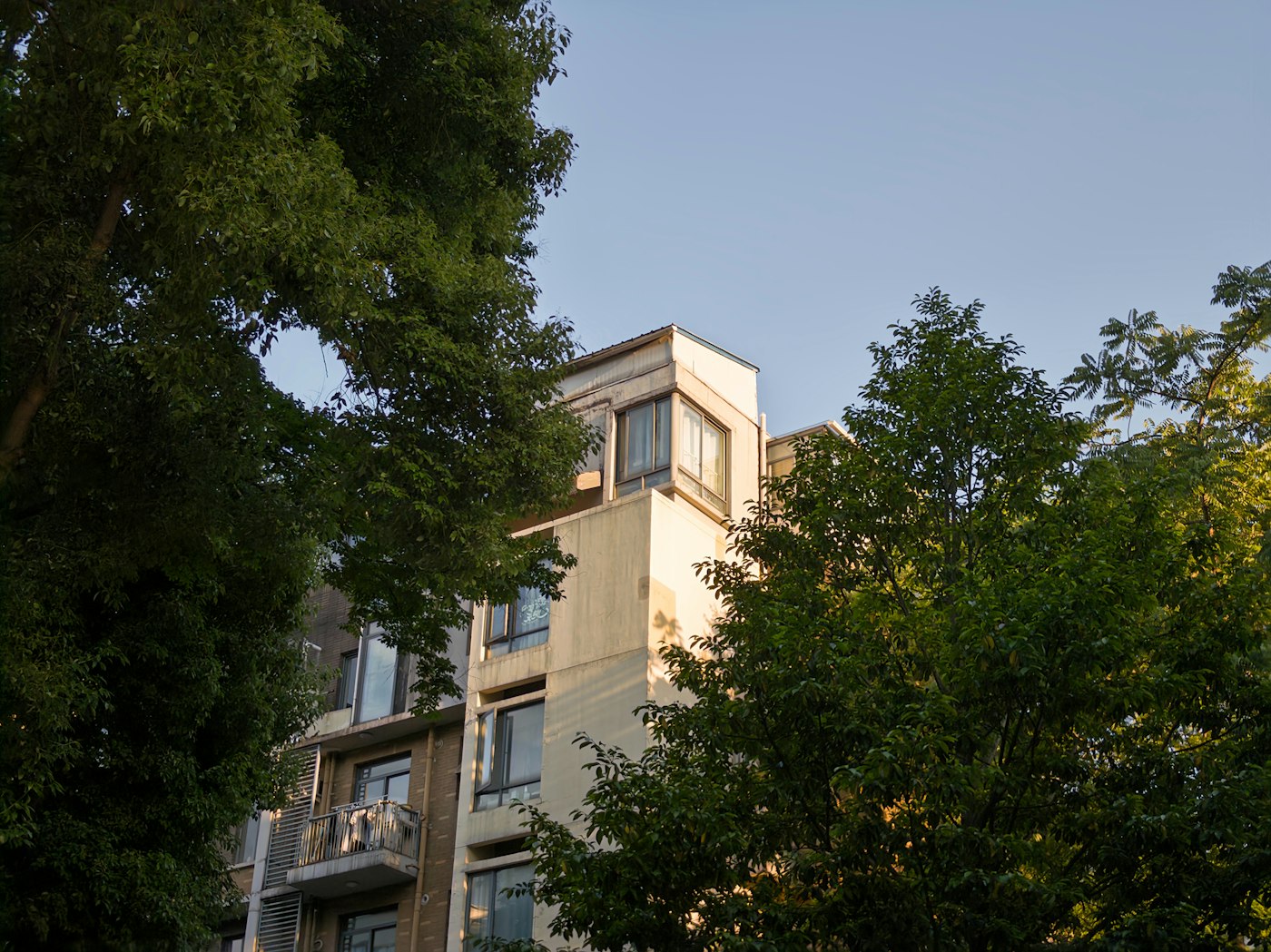 Modern strata residential building exterior